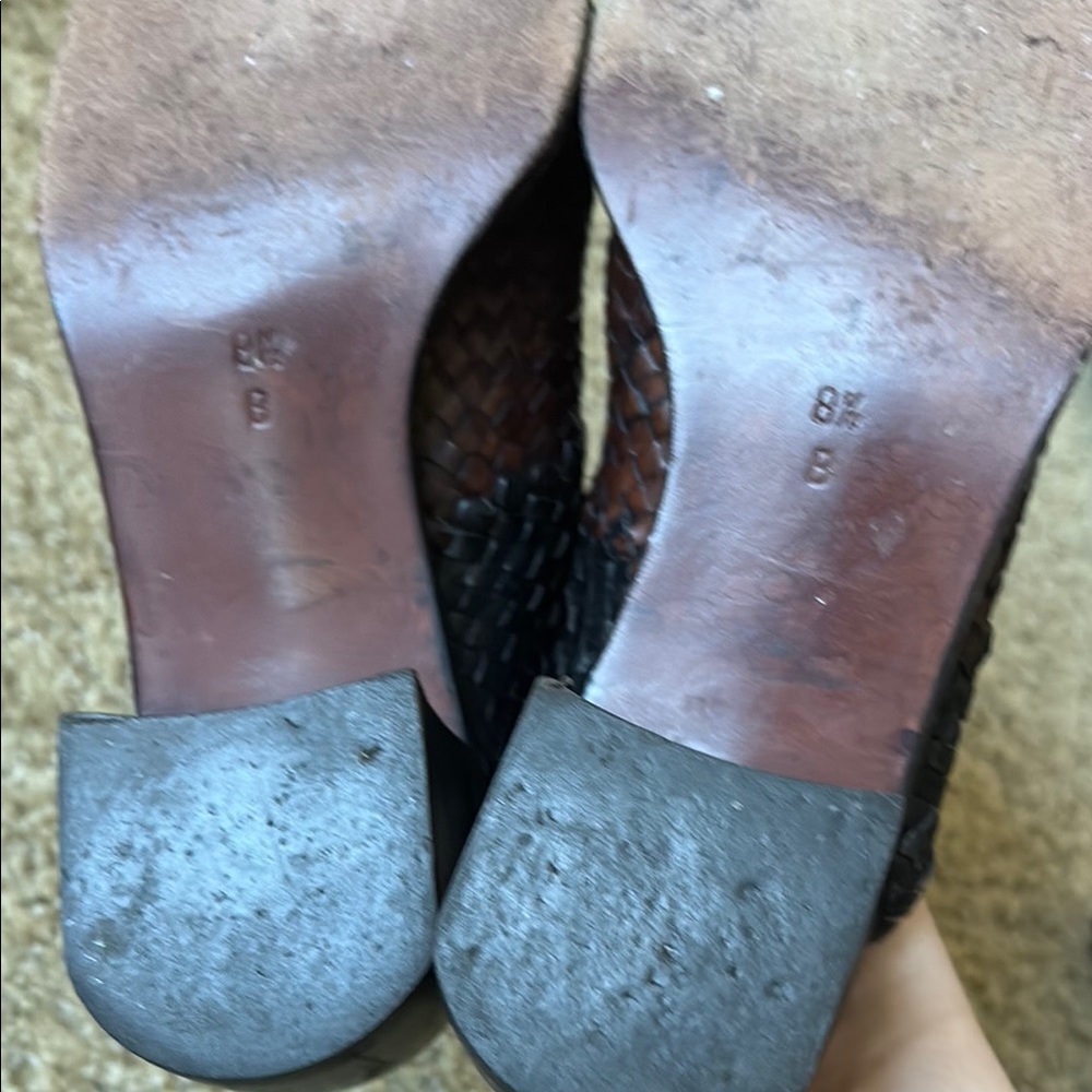 Chic Black and Brown Women's Mules - Picture 6 of 6